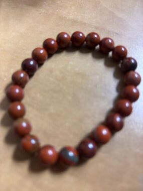 Red Jasper Beaded Stretch Bracelet - Women's Jewelry